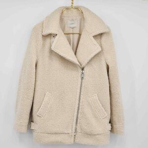 Ann Taylor Loft aviator cream jacket